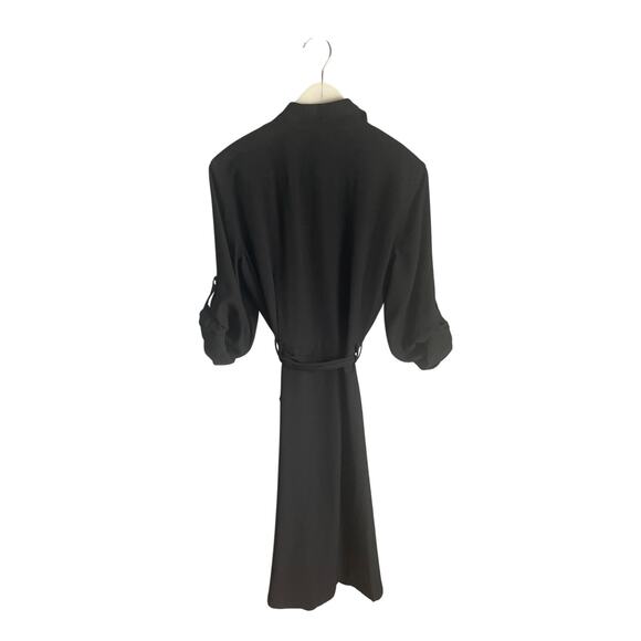 Lauren Ralph Lauren Shirt Dress Black Minimalist Office Workwear Career size 14 - Picture 3 of 5